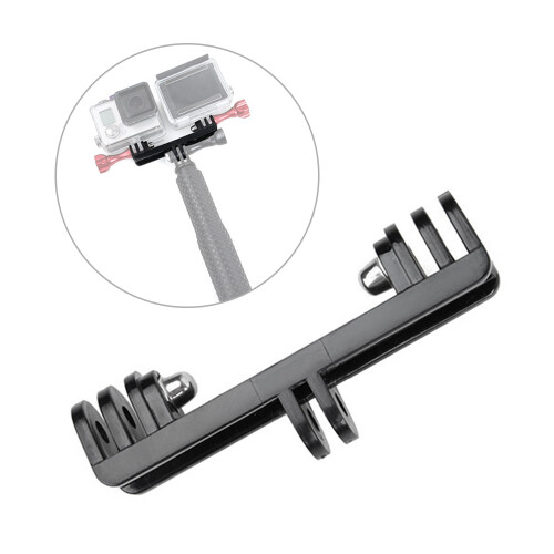 Dual Flash Bracket Adapter Twin Mount Adapter Replacement for GoPro HERO4 HERO3+ 1