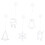 5Pcs/Set Christmas LED Certain Light Decoration Window Hanging Elk Tree String Lights 1