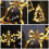 5Pcs/Set Christmas LED Certain Light Decoration Window Hanging Elk Tree String Lights 12
