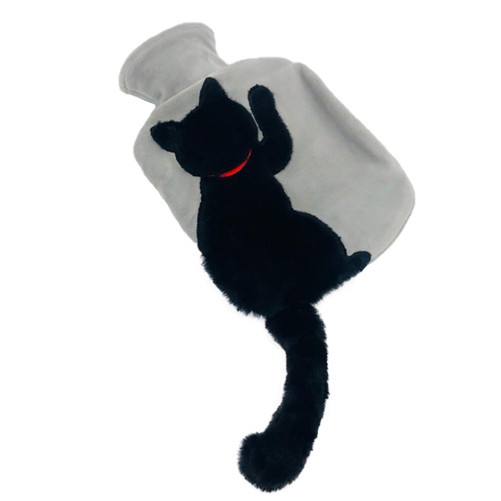 Hot Water Bag Imitation Plush Cute Long Tail Cat Injection Pvc Explosion Proof Hand Warmer Detachable Hot Water Bag