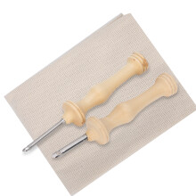 Set aus 2 Stick- und Nähnadeln mit Holzgriffen für Textile Arbeiten