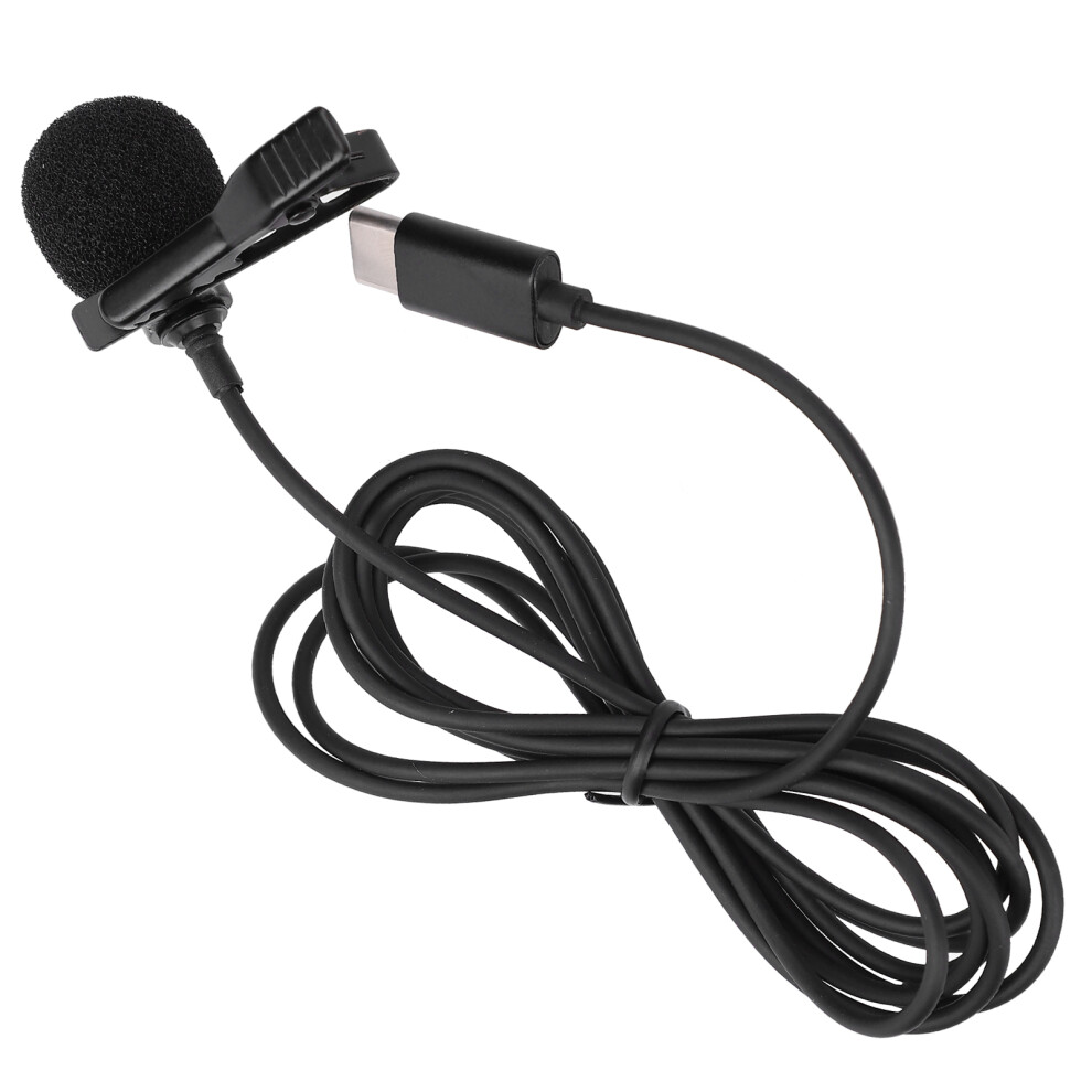 Lavalier Lapel Microphone Clip On Hands Free Wired Microphone For Typec Interface Device 7891323385164