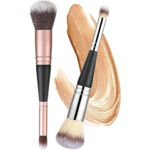 2-teiliges doppelseitiges Foundation-Make-up-Pinsel-Set, Mini-Concealer-Pinsel mit weichen Borsten zum Auftragen von Flüssigkeiten, Cremes und