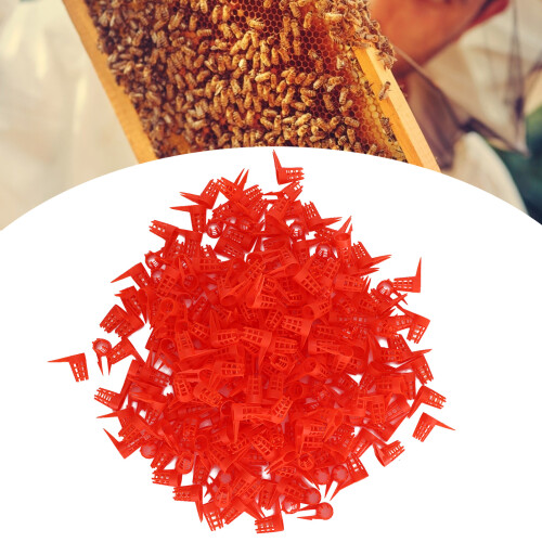 250PCS Plastic Opening Bee Queens Cage Protective Cell Cover Beekeeping Tool Supplies