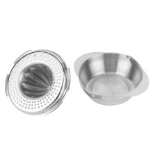 Stainless Steel Manual Juicer Fruit Lemon Orange Squeezer with Bowl Juicer Strainer Kitchen Tool