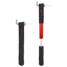 Fahrrad Mini-Luftpumpe Schrader & Presta Ventil – Kompakte Luftpumpe SchwarzRot