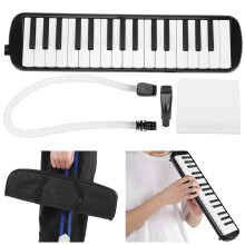 IRIN Melodica 32 Key Wind Musical Instrument Suitable for Beginner Practice Bag(Black )