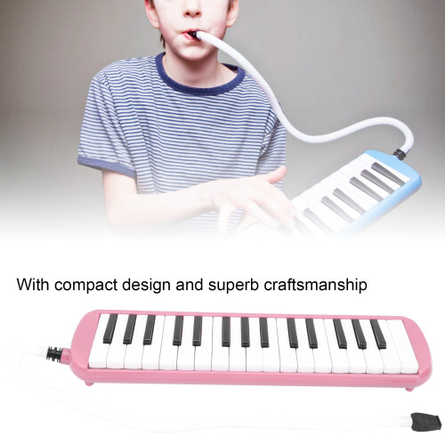 IRIN Melodica 32 Key Wind Musical Instrument Suitable for Beginner Practice Bag(Pink ) 2