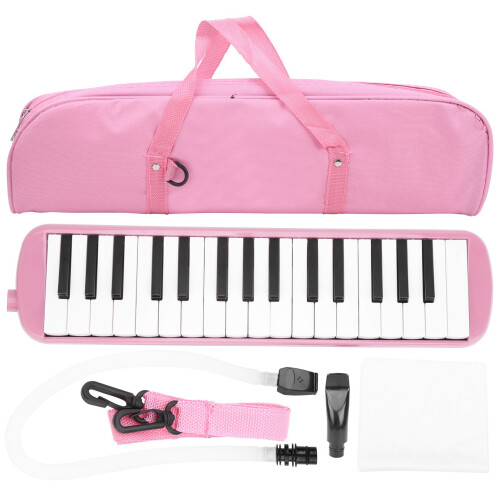 IRIN Melodica 32 Key Wind Musical Instrument Suitable for Beginner Practice Bag(Pink ) 1