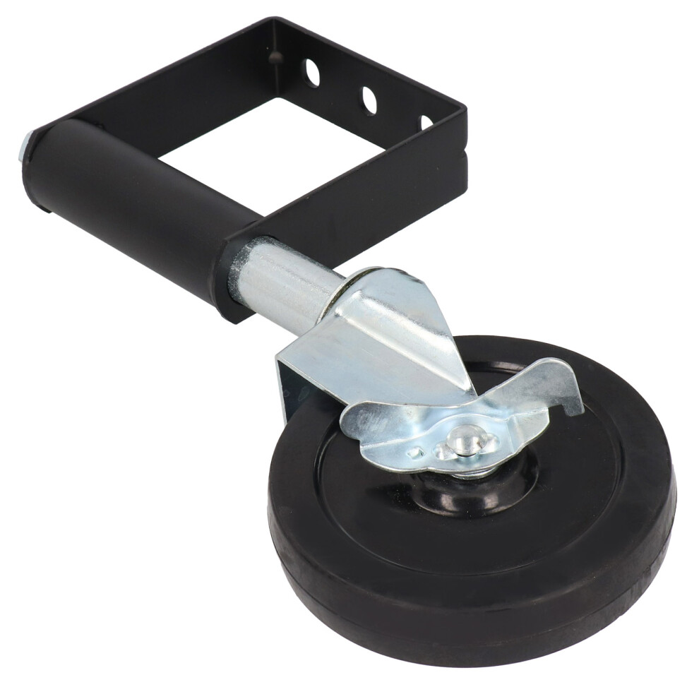 Gate Wheel Spring Loaded Caster Multi Function Damping Aluminum 5In 90Kg Load Capacity(Black ) 5081323397911