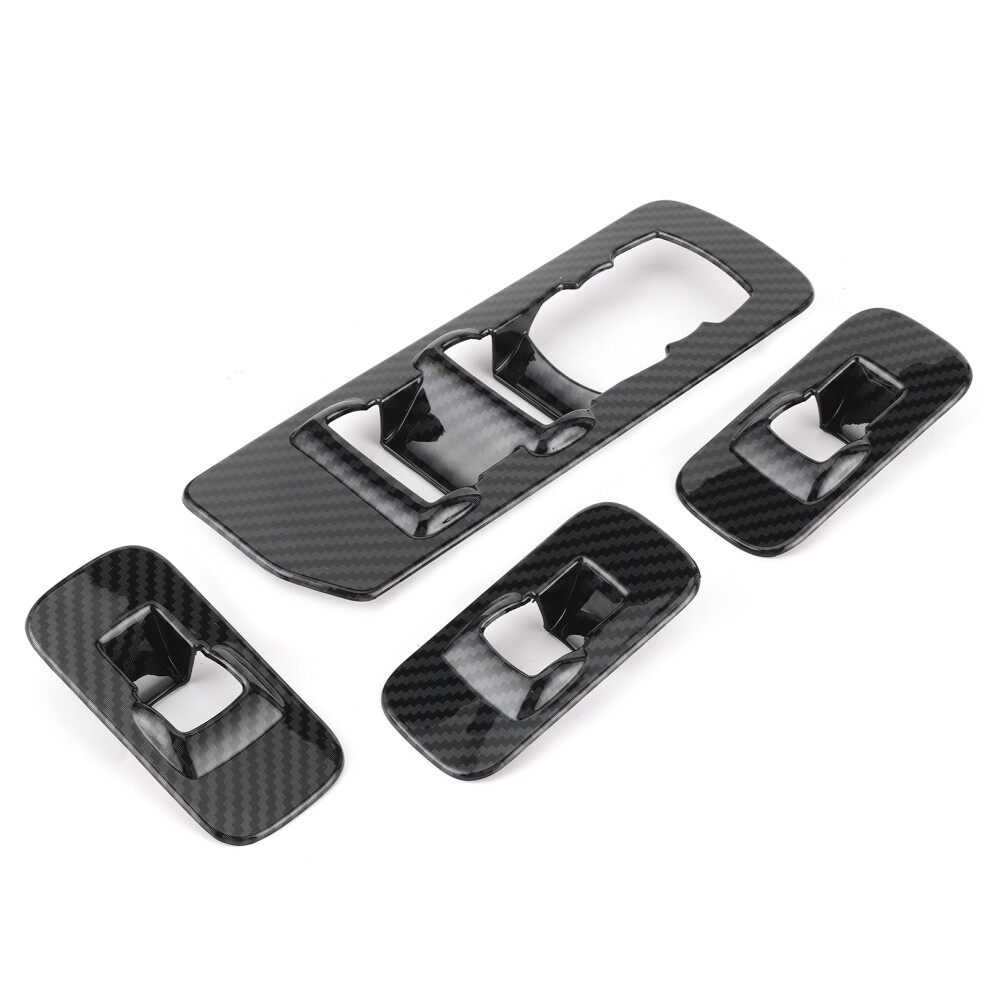 4Pcs Window Lift Adjust Panel Switch Trims Carbon Fiber Style Fit For Ford F150 2015Â2020 6921323398206