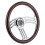 Chrome 3-Spoke Wood Wheel 14in 12