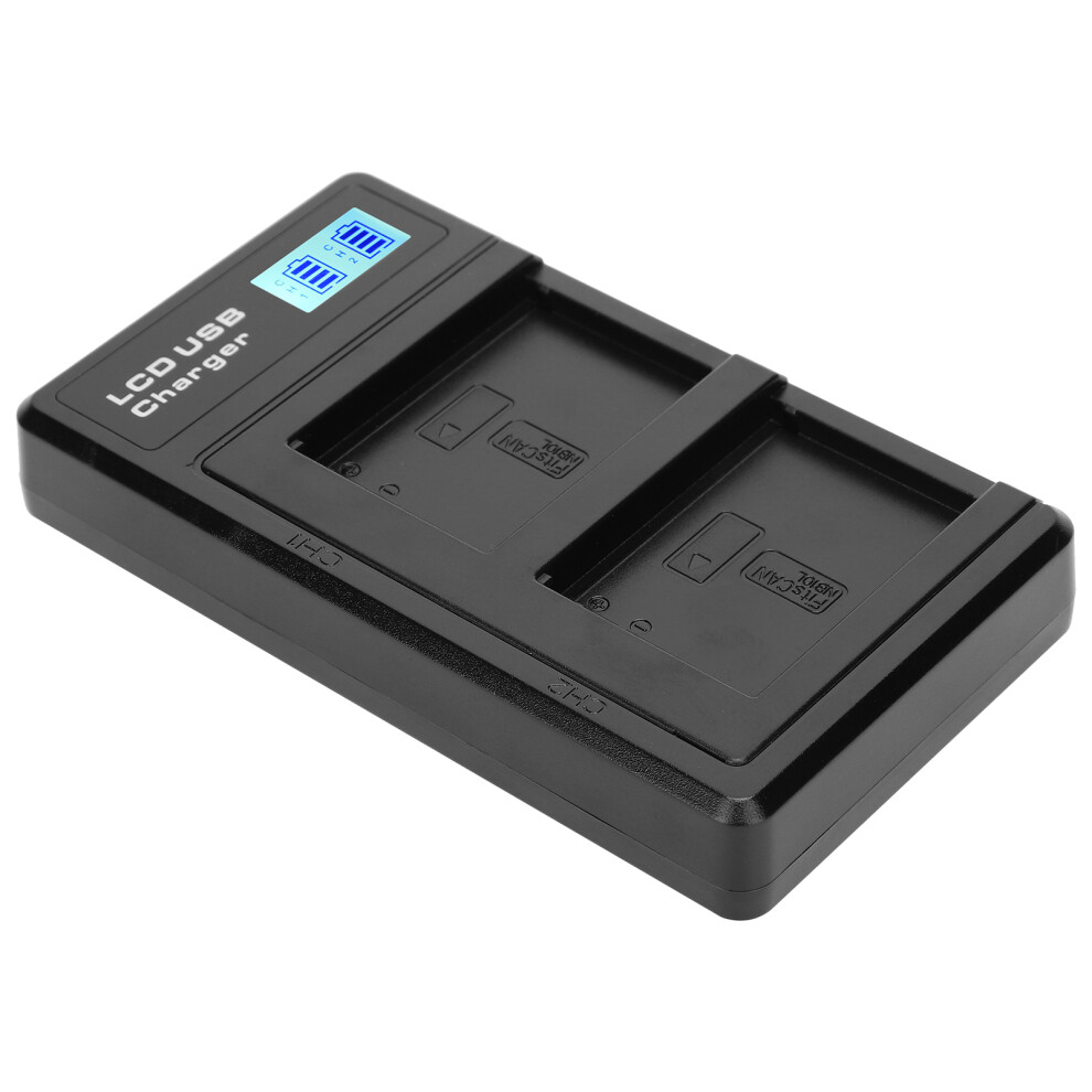 Portable Camera Battery Charger For Nbâ10L Camera Dual Charger With Lcd Display Screen 9341323402708