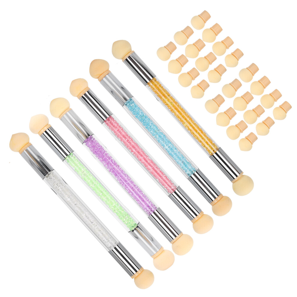 6pcs Sponge Nail Brushes Ombre Sponge Nail Art Tool Pens Nail Gradient Sponge Brushes