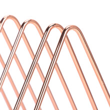Triangle Book Shelf Metal Rose Gold Desk Books File Storage Rack Desktop Bookshelf