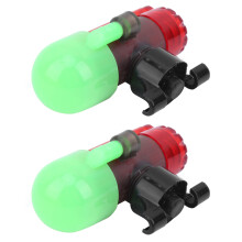2 Stück Nachtangel-Sensorlicht-Rutenalarm, LED-Signal, LR44-Batterien