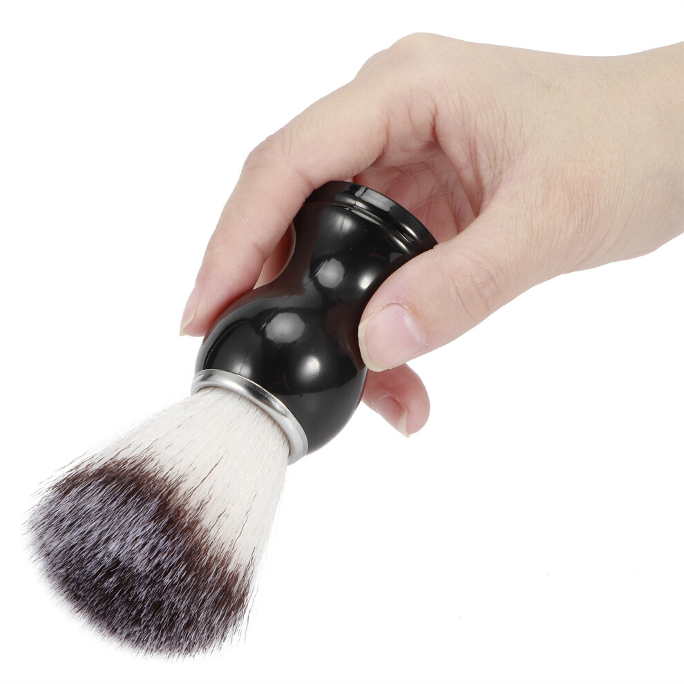 2PCS Men Portable Synthetic Nylon Beard Brush Salon Face Cleaning Shaving Brush Grooming Tool
