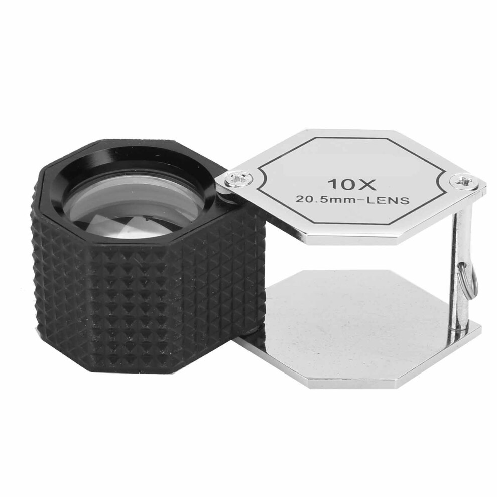 10 x 20.5mm 10X Magnifier Jewelry Loupe Triplet Lens Optical Glass Pocket Magnifying Tool