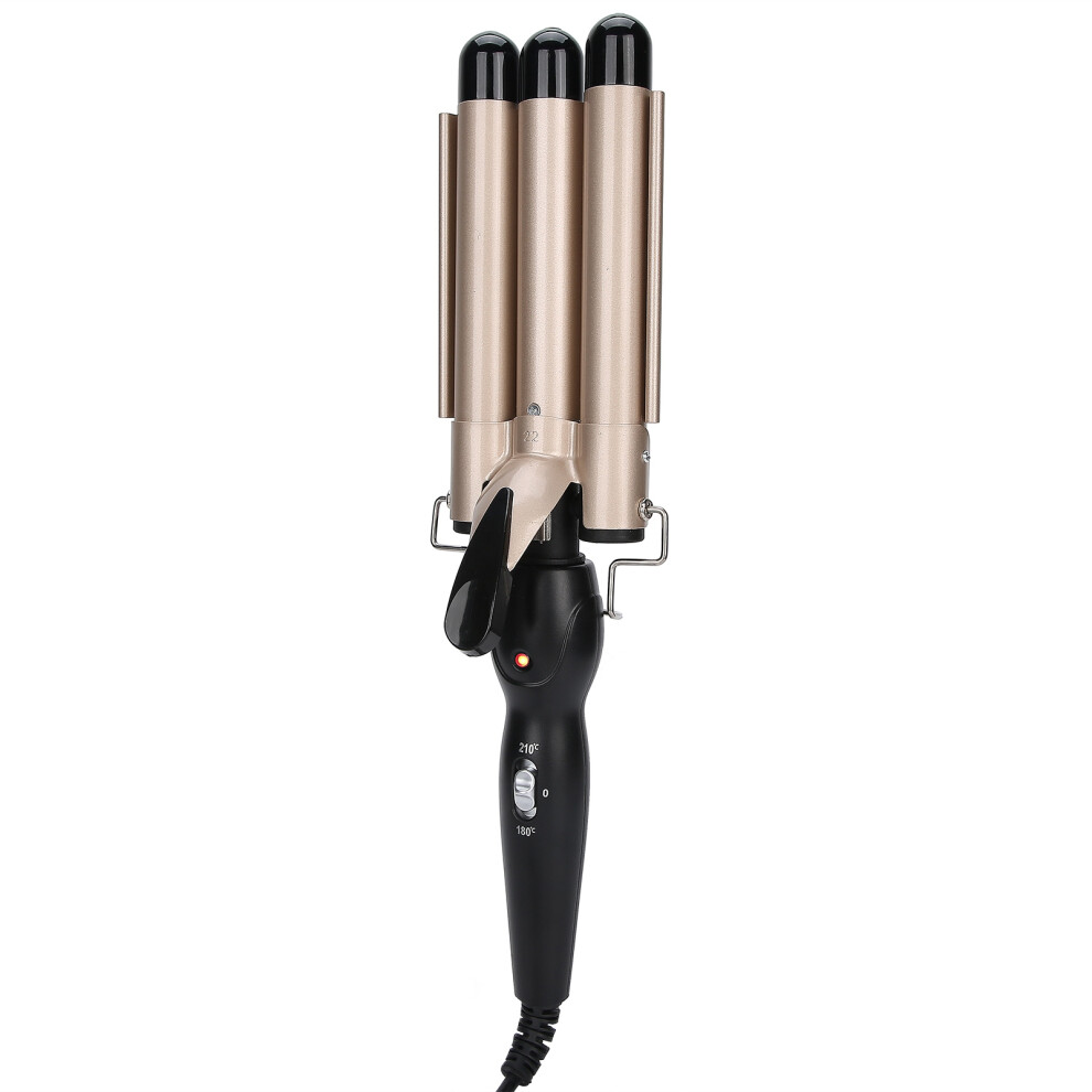 3 Barrel Curling Iron Wand Adjustable Hair Curler Waver Crimper Hair Styling Tool ~