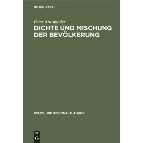 Dichte Und Mischung Der Bevölkerung