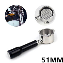 51MM Coffee Bottomless Portafilter for Delonghi EC680/EC685 Filter Replacement Filter Basket Coffee