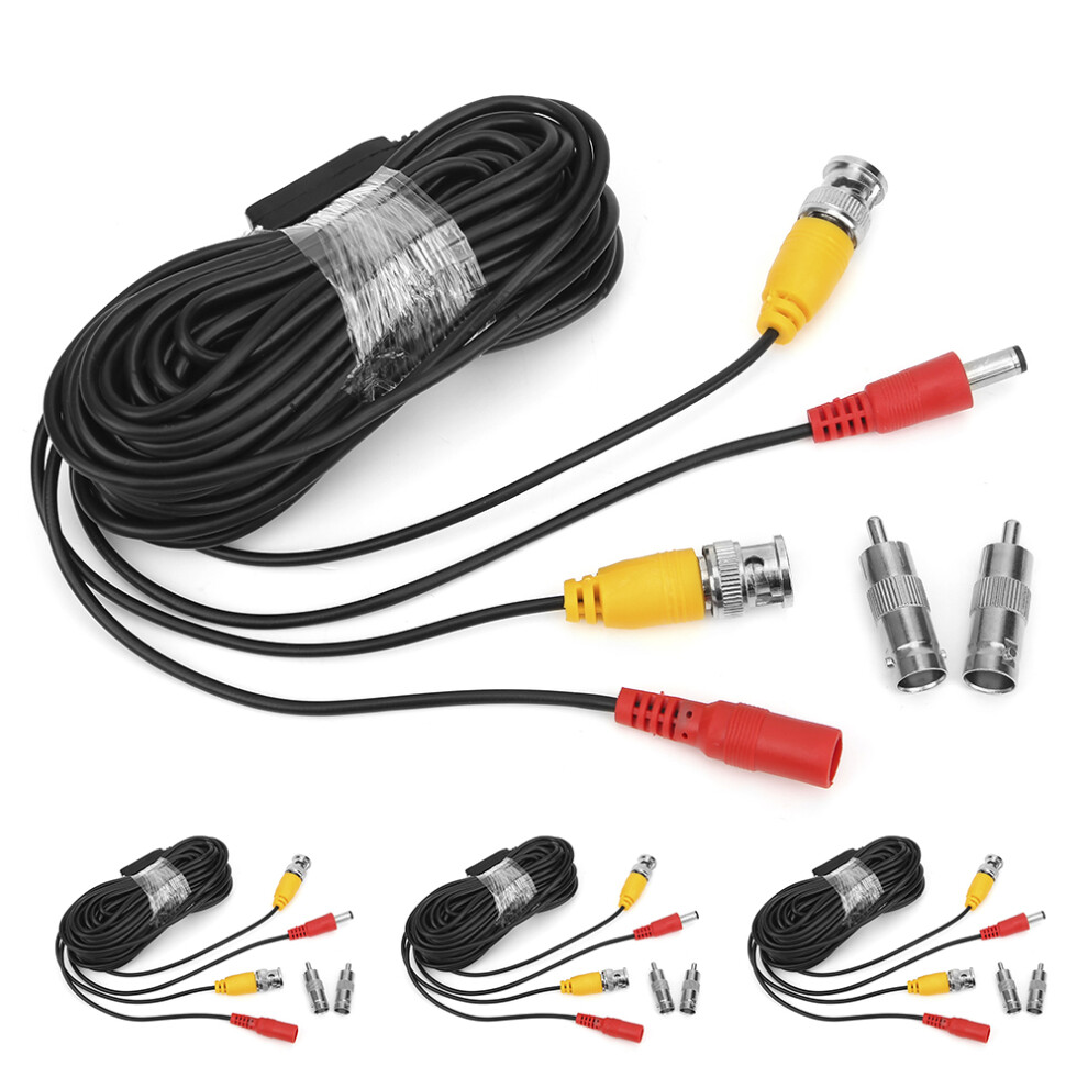 4Pcs Bnc Video Power Cable Cctv Wire Cord Security System Accessories 10M 4121323418955
