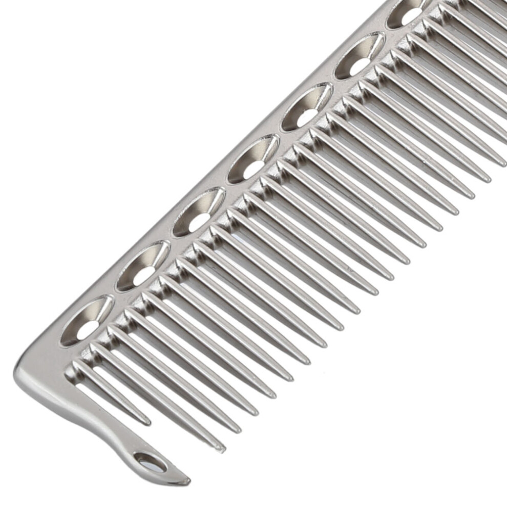 Unisex 2Pcs Professional Stainless Steel Haircut Comb Salon Hairdressing Comb Styling Toolsilver