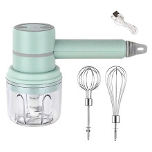Wireless Food Mixer 3 Speed Handheld Electric Egg Beater Garlic Baking Mixer Multifunctional Food Processor-15014