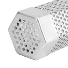 2Pcs BBQ Grill Smoker Tube Mesh Tube Pellets Smoke Box 6in Stainless Steel Barbecue AccessoryHexagonal