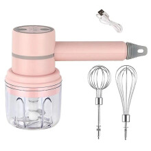 Wireless Food Mixer 3 Speed Handheld Electric Egg Beater Garlic Baking Mixer Multifunctional Food Processor-16158