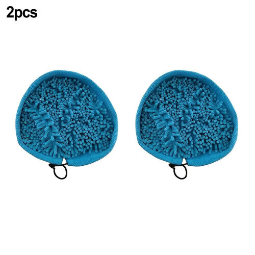 2PCS Universal Replacement Coral Cleaning Pads For All Steam Mops With Triangular Heads-With Draw String