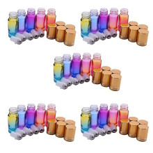 Gradient Ball Bottle 25Pcs 5Ml Thick Glass Roll On Essential Oil Empty Parfum Bottles Roller Ball Bottle