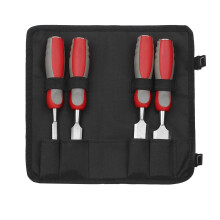 5pcs Wood Chisel Set For Carpentry with Storage Bag Non-slip Handle Woodworking Wood Carving Bench Chisel Sets Sharp Wood Bevel Blades with