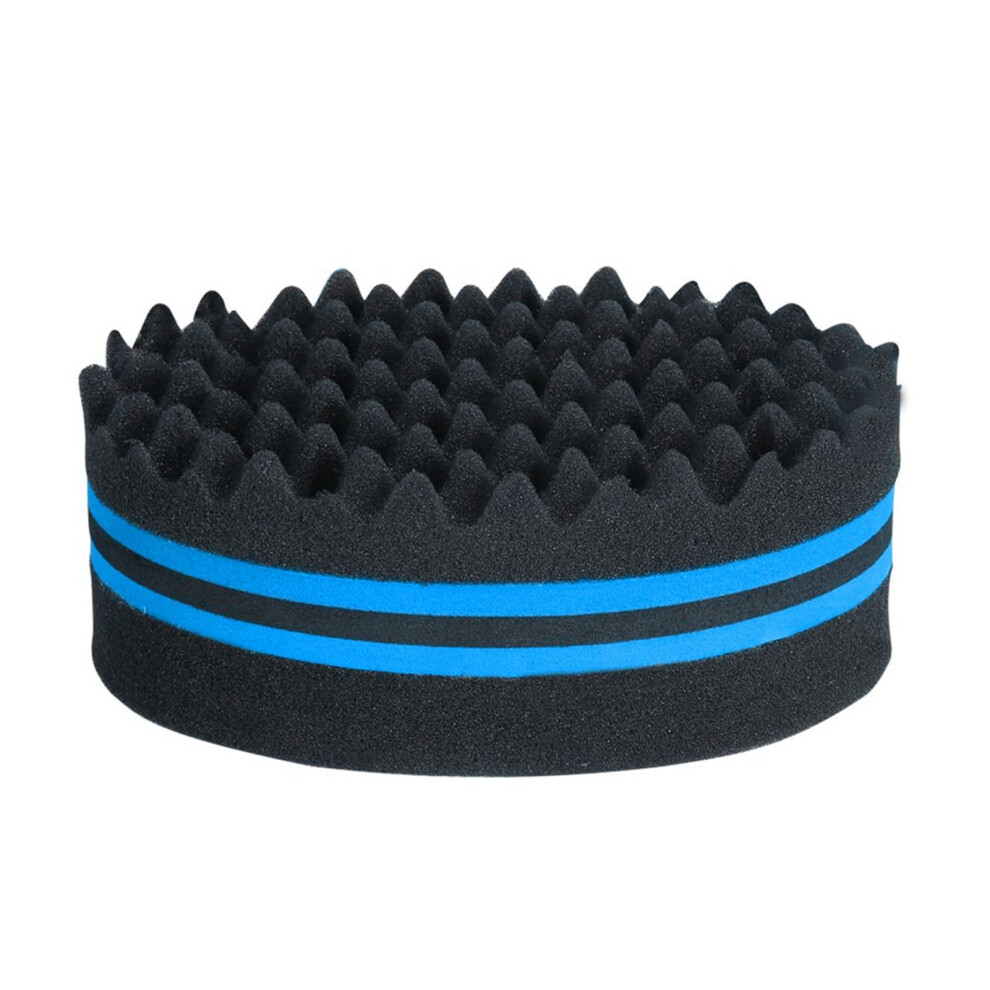Hair Brush Sponge with Big Holes Metal Hair Pick Comb Double-sided Sponge Afro Comb for Hair Styling