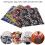 4Pcs Cotton Fabric 4 Colors Punk Skull Pattern DIY HandMade PatchWork Sewing Craft 50x50cm 3