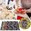 4Pcs Cotton Fabric 4 Colors Punk Skull Pattern DIY HandMade PatchWork Sewing Craft 50x50cm 11