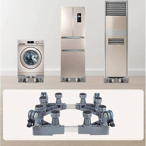 Washing Machine Stand Adjustable Refrigerator Raised Base Mobile Roller Bracket Wheel Home Bathroom