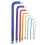 Hex Socket Wrench Set CRV Flat Head Extended Spraying Plastics Hex Key Tools Set Colourful Type E 11