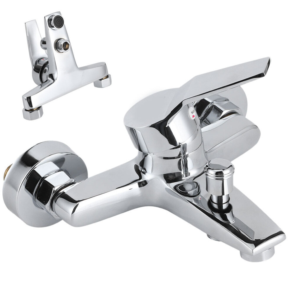 G1/2In Thread Copper Household Bathroom Bathtub Wall Mounted Triple Shower Faucet Mixer Tap 8411323429942