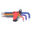 Hex Socket Wrench Set CRV Flat Head Extended Spraying Plastics Hex Key Tools Set Colourful Type E 14
