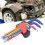Hex Socket Wrench Set CRV Flat Head Extended Spraying Plastics Hex Key Tools Set Colourful Type E 8