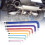 Hex Socket Wrench Set CRV Flat Head Extended Spraying Plastics Hex Key Tools Set Colourful Type E 4