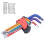 Hex Socket Wrench Set CRV Flat Head Extended Spraying Plastics Hex Key Tools Set Colourful Type E 5