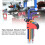 Hex Socket Wrench Set CRV Flat Head Extended Spraying Plastics Hex Key Tools Set Colourful Type E 3