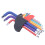 Hex Socket Wrench Set CRV Flat Head Extended Spraying Plastics Hex Key Tools Set Colourful Type E 6