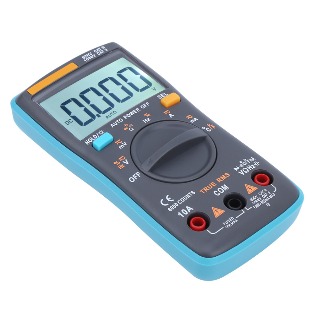 Zt102 Digital Multimeter Ac Dc Voltmeter Diode Current Capacitance Tester With Backlight 6000 Counts 8361323430106