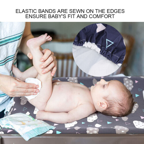Changing Pad Cover Baby Soft Diaper Changing Table Covers Infant Changing Pad Covers2pcs Free Size 2