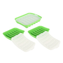 3PCS Sausage Hot Dogs Silicone Mold DIY Ham Making Mould Baby Food Supplement Baking ToolsGreen