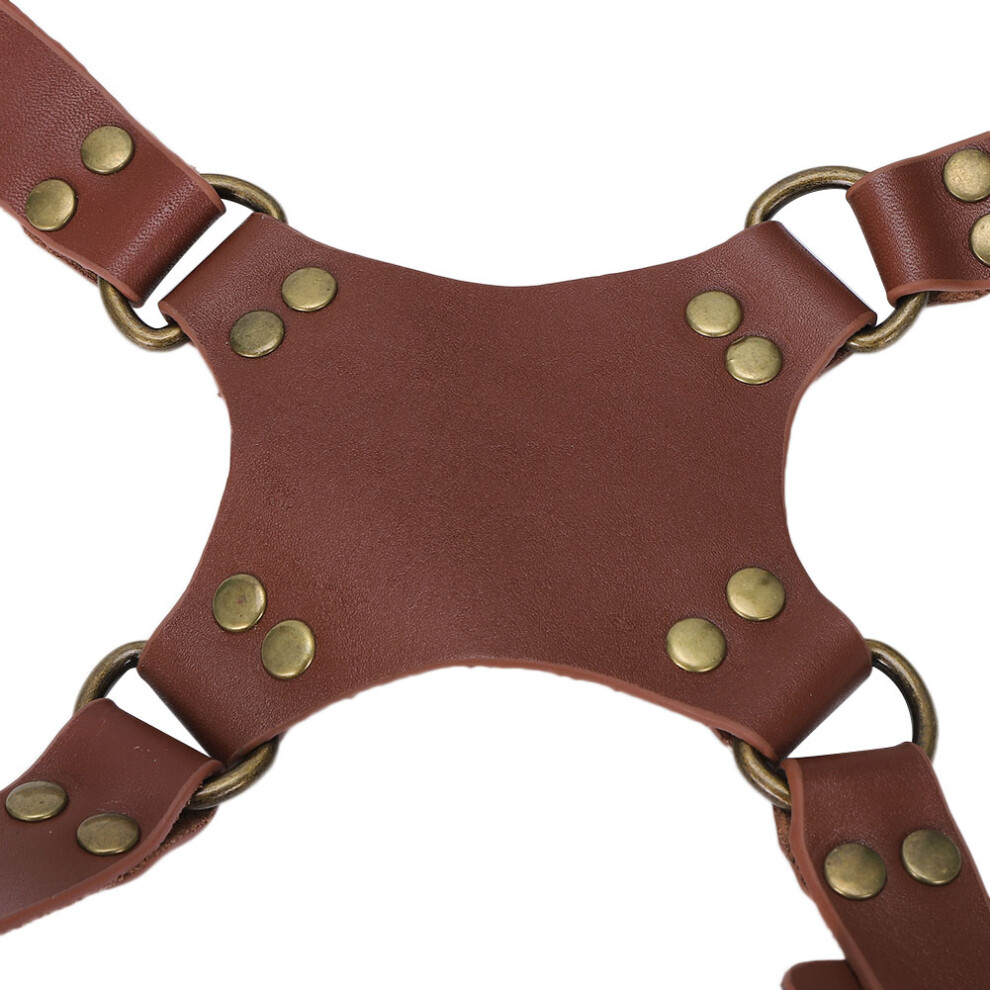 Camera Strap Leather Double Shoulder Harness Strap Photography Accessories For Dslr Camerasbrown 9301323432631