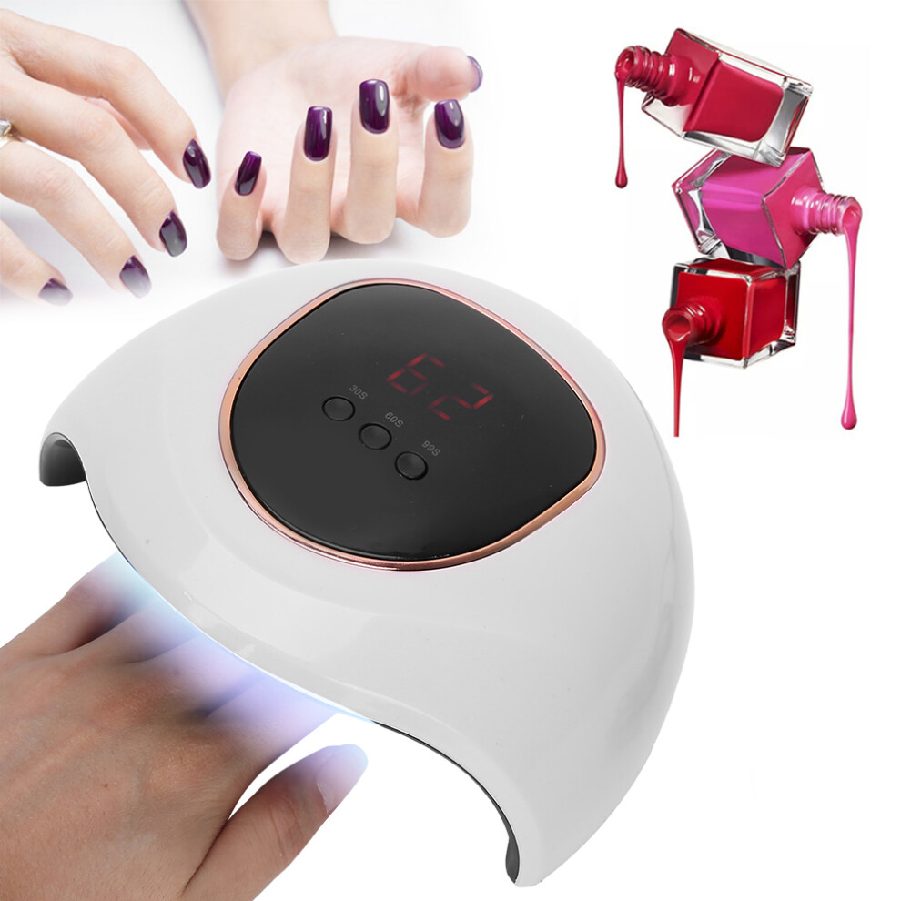 Light Nail Art Gel Polish Dryer Uv 72W Manicure Professional Nail Art Machine Toolwhite